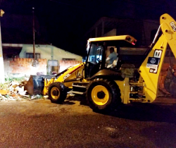 EM APENAS UMA SEMANA, MUTIRÃO NOTURNO RECOLHE 80 TONELADAS DE LIXO E ENTULHO