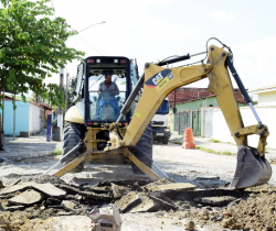 APÓS PERÍODO INTENSO DE CHUVAS, OBRAS NO JARDIM DO SOL SÃO RETOMADAS