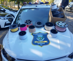 GUARDA MUNICIPAL E POLÍCIA CIVIL APREENDEM 40 ROLOS DE ‘LINHA CHILENA’ EM RESENDE
