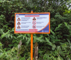 DEFESA CIVIL DE RESENDE INSTALA PLACAS COM ORIENTAÇÕES DE SEGURANÇA EM RIOS E CACHOEIRAS