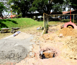 PREFEITURA INICIA CONSTRUÇÃO DE PÁTIO COBERTO PARA RECREAÇÃO NA CRECHE MUNICIPAL JULIETA BOTELHO