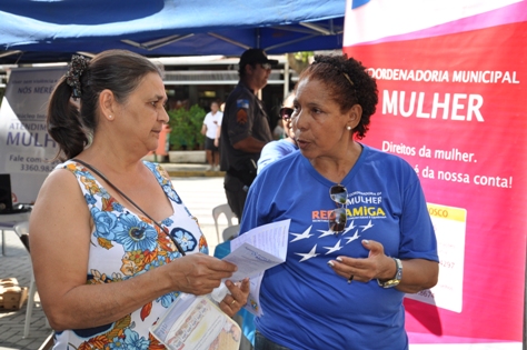 Ação no Calçadão marca Dia Internacional de Não Violência Contra a Mulher