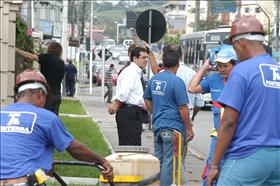 Rechuan acompanha início de obras no trânsito