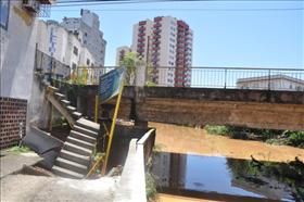 Rechuan vistoria obras na ponte destruída pelas chuvas