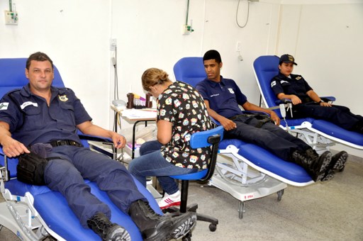 Guardas municipais realizam mutirão de doação de sangue